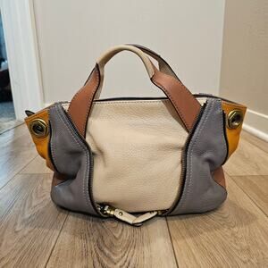 NWOT Yani Colorblock Pebble Leather Handbag